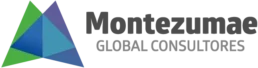 Logo de Montezumae Global Consultores con un prisma triangular en tonos verde, morado y azul.